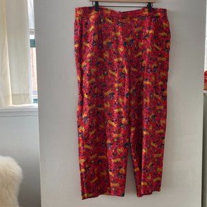 JCrew collection silk animal print pants size 20